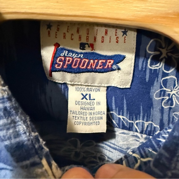 Men’s XL Reyn Spooner LA Los Angeles Dodgers Hawaiian Button Up Shirt - Picture 6 of 11